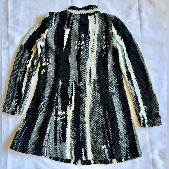 Grace Elements Women's Black Gray Knit Coatigan Cardigan Jacket Size S NWT - Picture 6 of 7